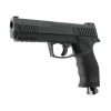 a black tp50 gun with a white background