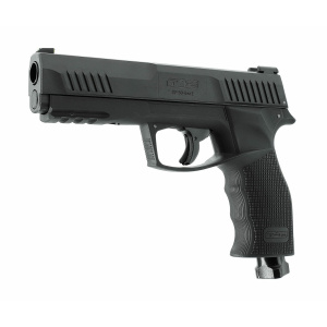 a black tp50 gun with a white background