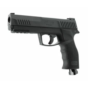 a black tp50 gun with a white background