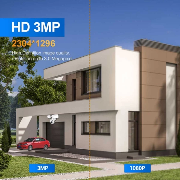 ESCAM QF612 2K Ultra HD WiFi IP Camera & Floodlight, Support Night Vision / PIR Detection - Bild 2