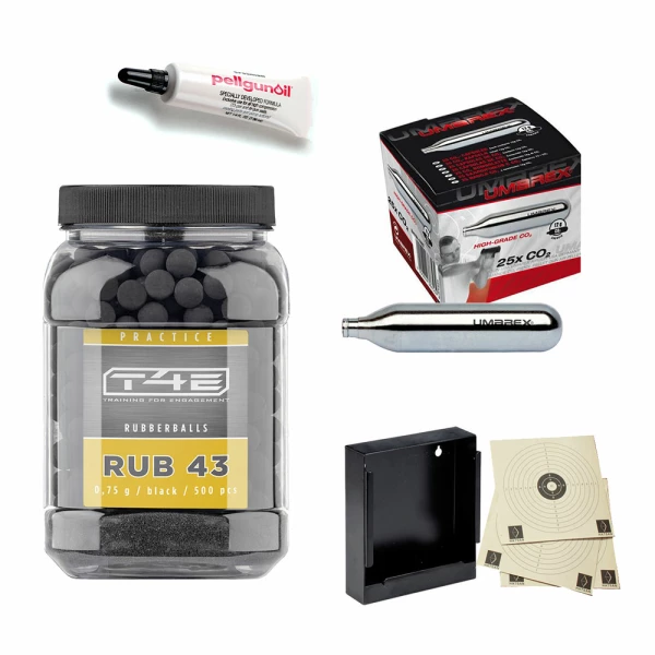 Startpaket .43 - 500st skott, 25st Co2, Tavlor, Olja, Kulfång