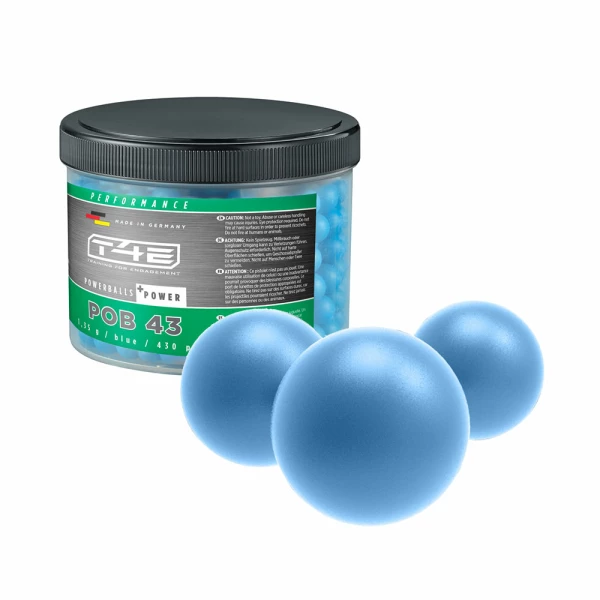 T4E POWERBALL kaliber .43 GUMMIKULOR 1,35g
