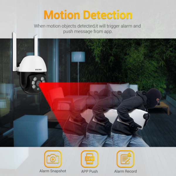 ESCAM TY110 1080P IP66 Waterproof Tuya Smart APP Wireless WiFi Dome Camera - Bild 5