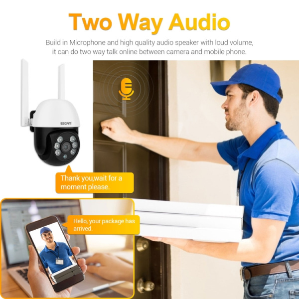 ESCAM TY110 1080P IP66 Waterproof Tuya Smart APP Wireless WiFi Dome Camera - Bild 7