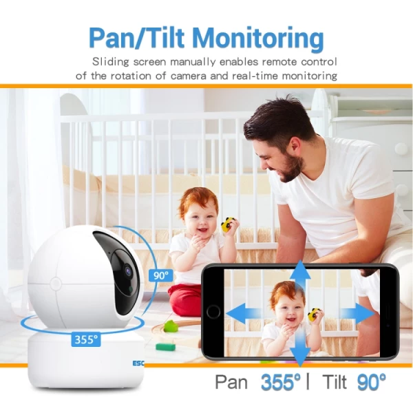 ESCAM QF005 3MP Indoor HD WiFi Pan-tilt Camera, Support Motion Detection / Two-way Audio / Night Vision - Bild 4