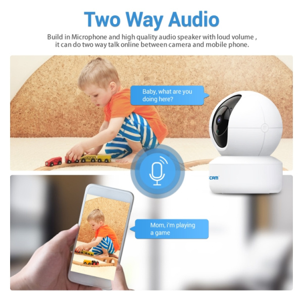 ESCAM QF005 3MP Indoor HD WiFi Pan-tilt Camera, Support Motion Detection / Two-way Audio / Night Vision - Bild 5