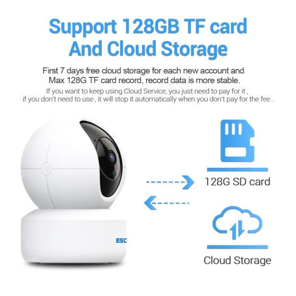 ESCAM QF005 3MP Indoor HD WiFi Pan-tilt Camera, Support Motion Detection / Two-way Audio / Night Vision - Bild 7