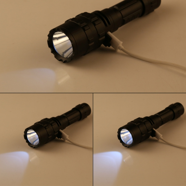 XM-L2 T6 IPX6 Waterproof Strong LED Flashlight with 5-Modes & USB Cable & Rope - Bild 5