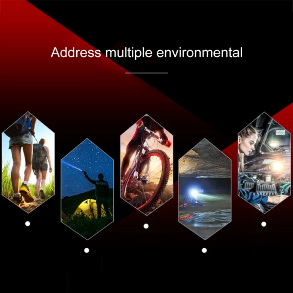 XM-L2 T6 IPX6 Waterproof Strong LED Flashlight with 5-Modes & USB Cable & Rope - Bild 6