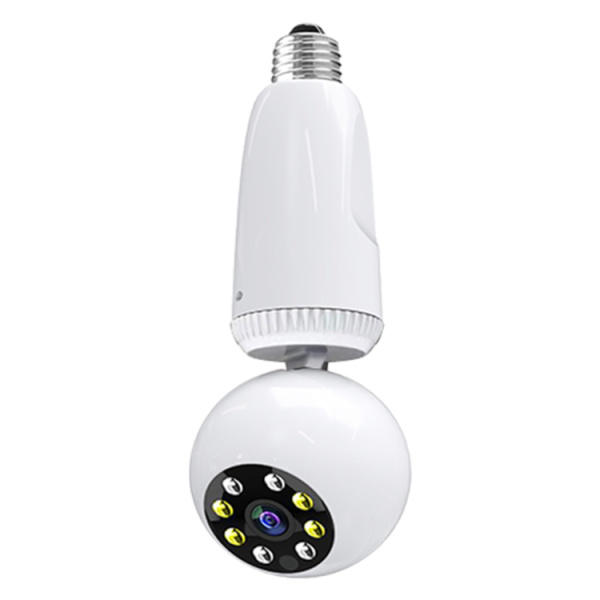 360 Degrees Rotation 2.0 Million Pixels Wireless Bulb Shape Camera, Support Motion Detection & Infrared Night Vision & Two-way Audio & TF Card