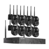 3.0 Million Pixels 8-channel Wireless Dome Camera HD NVR Security System, Support Motion Detection & Two-way Audio & Full-color Night Vision & TF Card