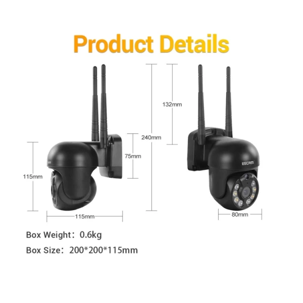 3.0 Million Pixels Wireless Dome IP Camera, Support Motion Detection & Two-way Audio & Full-color Night Vision & TF Card - Bild 8