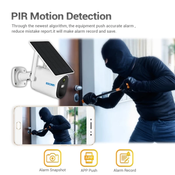 ESCAM QF490 HD 1080P 4G 3.8W Solar Panel IP Camera - Bild 7