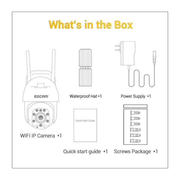ESCAM QF288 HD 3MP PAN / Tilt / Zoom AI Humanoid Detection WiFi IP Camera, Support Night Vision / TF Card / Two-way Audio - Bild 7