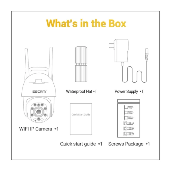 ESCAM QF288 HD 3MP PAN / Tilt / Zoom AI Humanoid Detection WiFi IP Camera, Support Night Vision / TF Card / Two-way Audio - Bild 7