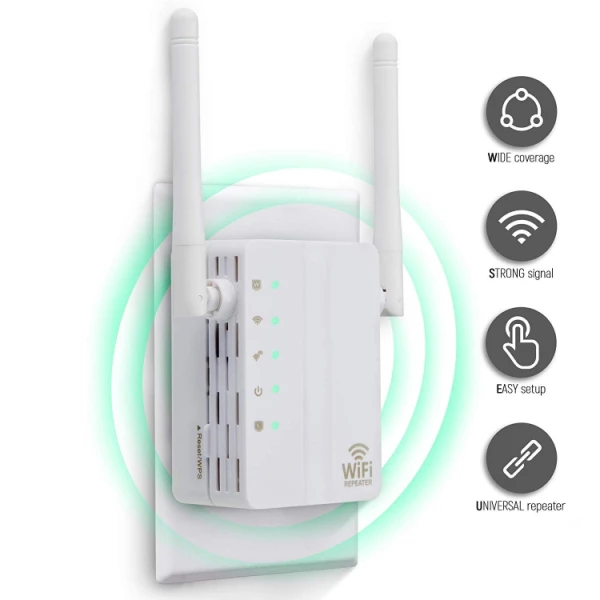 300Mbps Wireless-N Range Extender WiFi Repeater Signal Booster Network Router with 2 External Antenna - Bild 2