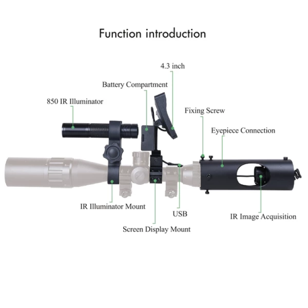Digital Laser Infrared Telescope Non-thermal Imaging Hunting CCD High-definition Night Vision Goggles - Bild 4