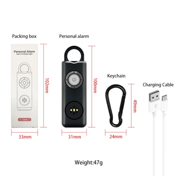 Alarm Rechargeable Self-defense Keychain - Bild 4
