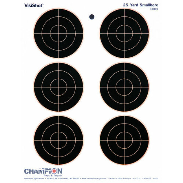 CHAMPION TARGETS, VISISHOT 6, 3" BULLS (10 PK)