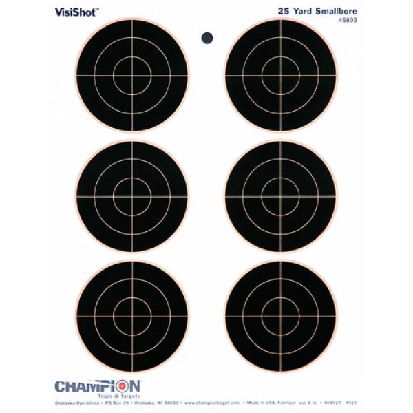 CHAMPION TARGETS, VISISHOT 6, 3" BULLS (10 PK)