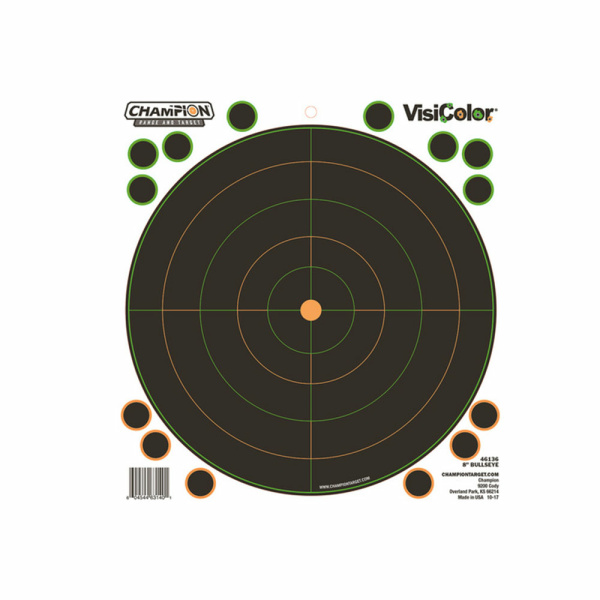 CHAMPION 8"BULLS EYE 5PK VISICOLOR ADHESIVE