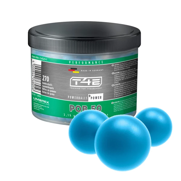 T4E POWERBALL kaliber .50 GUMMIKULOR