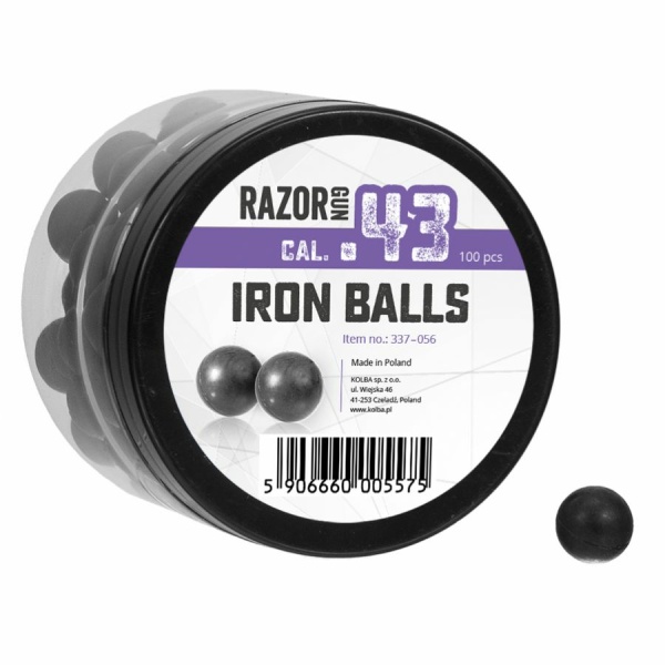 Iron Balls i kal. 43 - Gummikulor med stålpulver