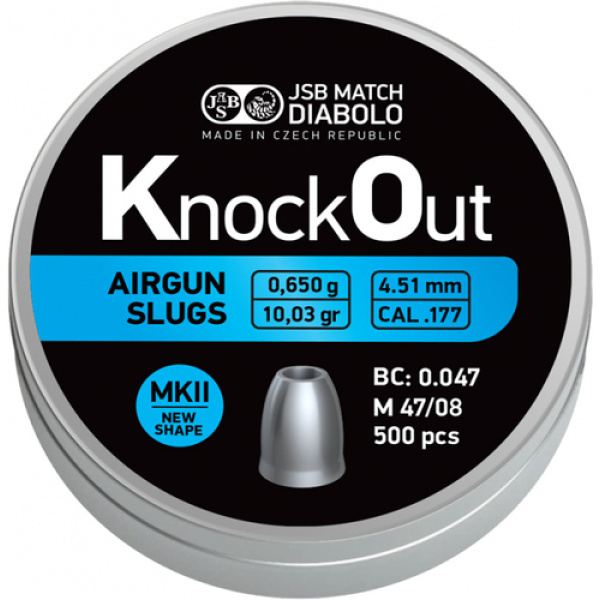 JSB KO SLUGS MKII 4,51MM - 0,650G 500ST