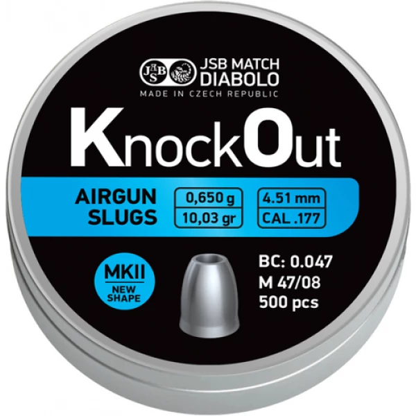 JSB KO SLUGS MKII 4,51MM - 0,650G 500ST