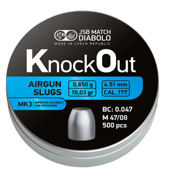 JSB KO SLUGS MKIII 4,51MM - 0,650G 500ST