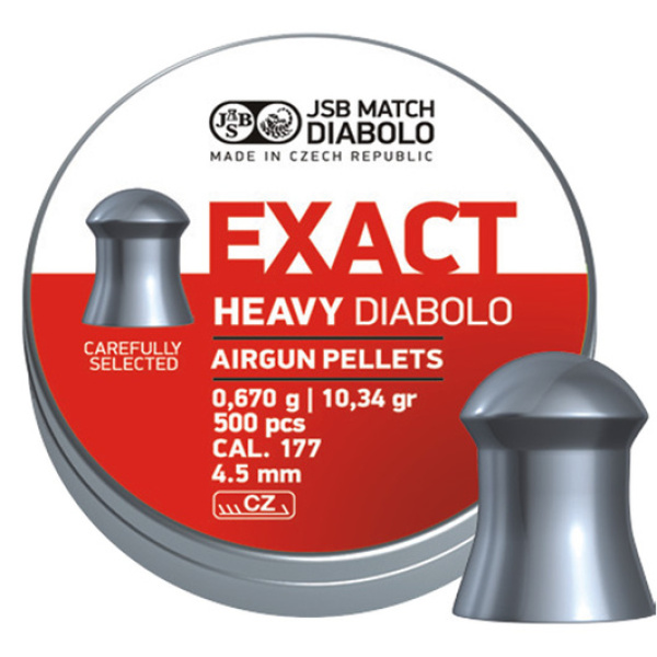 JSB EXACT HEAVY, 4,52MM - 0,670G