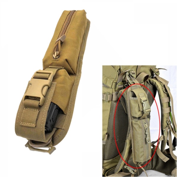 Förvaring till bärrem för ryggsäckar (Khaki)