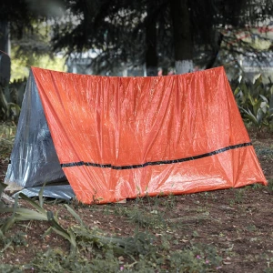 Nödtält i aluminiumfilm – Isolerande & Vattentätt