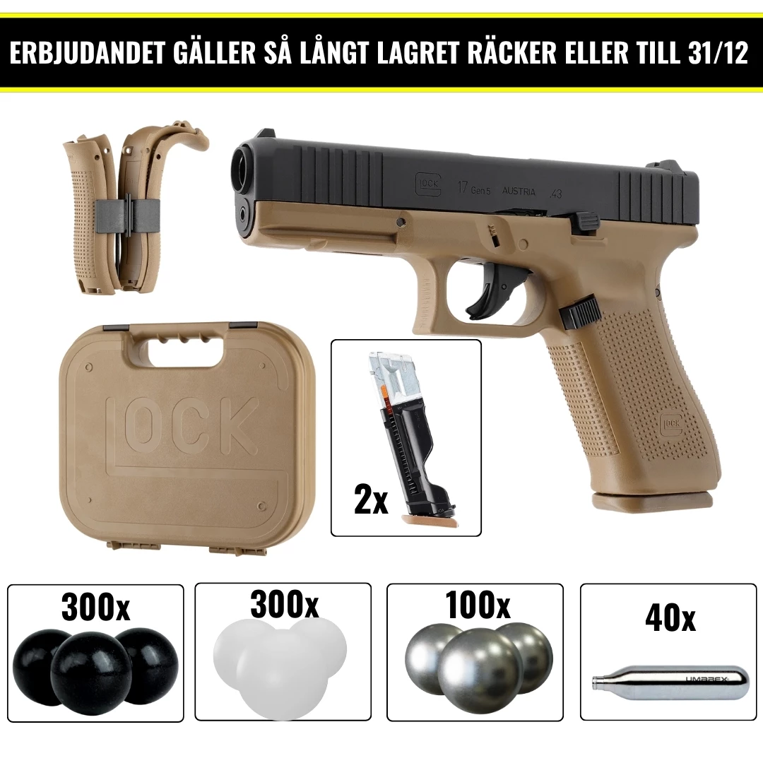 Paketerbjudande Glock 17 Gen5 T4E .43 French Edition